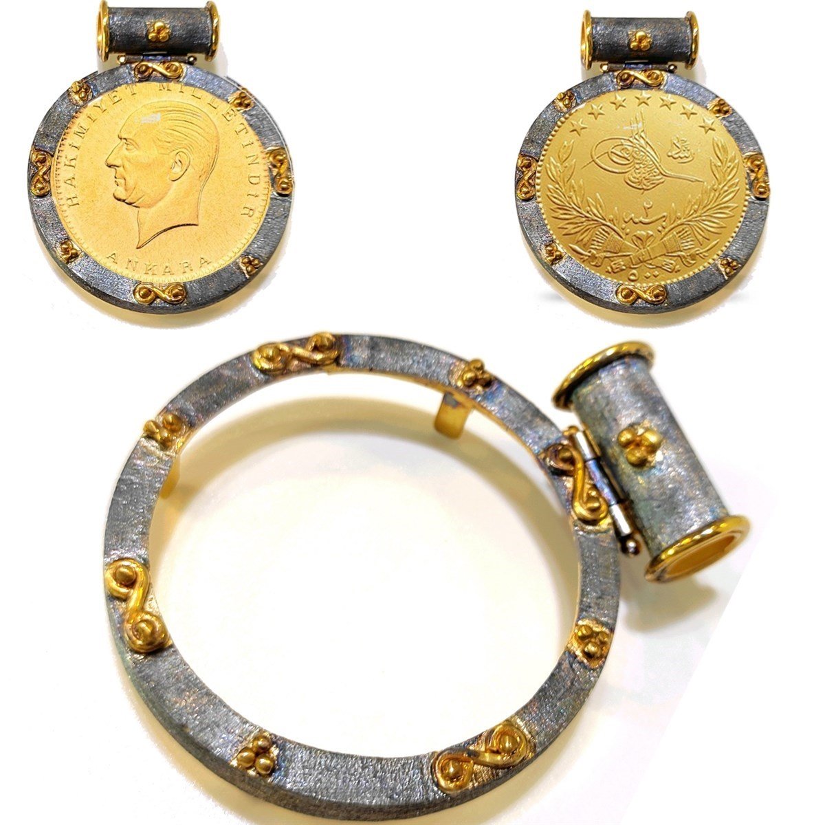 Beşi Biryerde Çerçevesi Gümüş Reşat ve Atalira Uyumlu