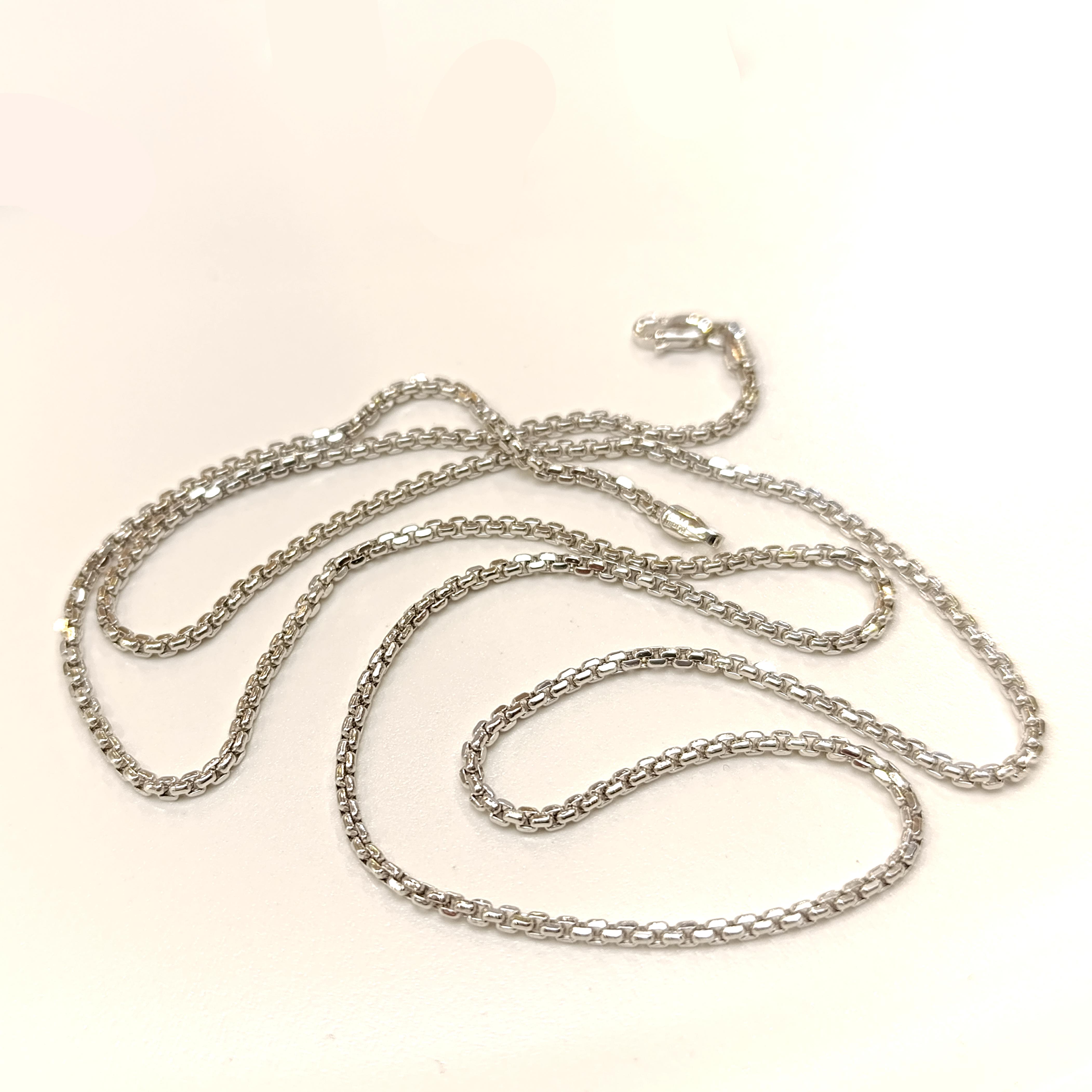 Beyaz 60cm Bombeli Küp Zincir Kolye 14 Ayar Altın HD VİDEOLU