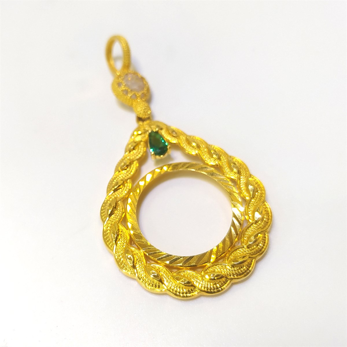 Çerçeve Kolye 14 Ayar Altın (Çeyrek-Atalira Yarımı ve Reşat Yarımı Uyumulu)