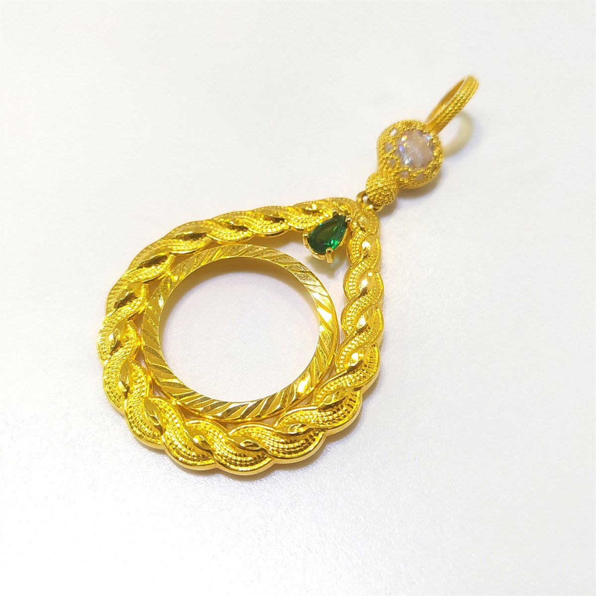 Çerçeve Kolye 14 Ayar Altın (Çeyrek-Atalira Yarımı ve Reşat Yarımı Uyumulu)