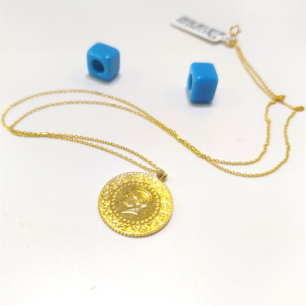 Çeyrek Altınlı Kolye