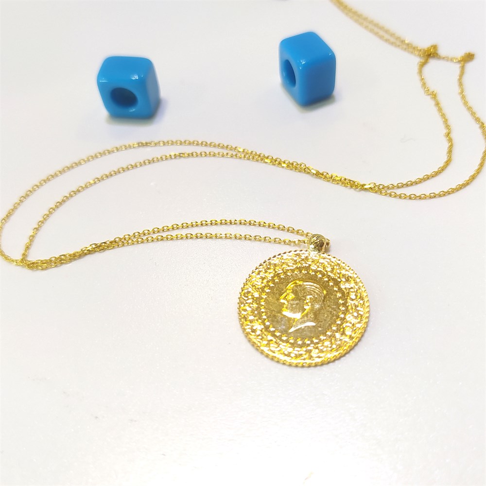 Çeyrek Altınlı Kolye