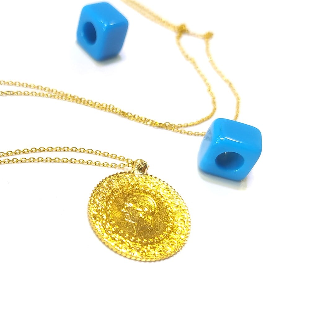 Çeyrek Altınlı Kolye