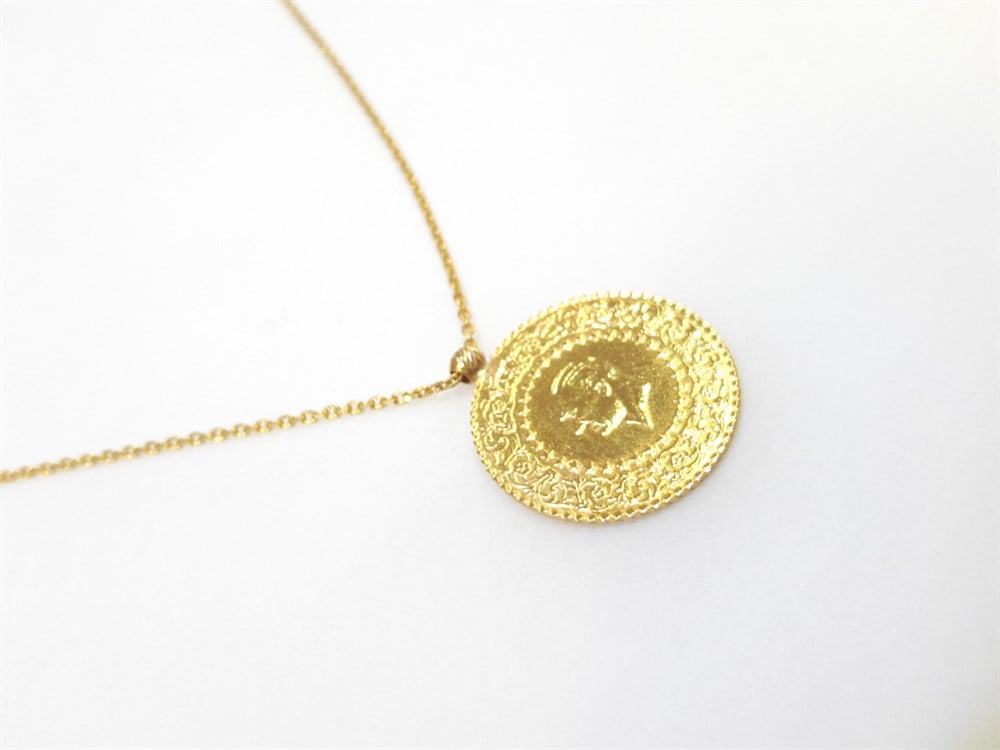 Çeyrekli Kolye 14 Ayar Altın