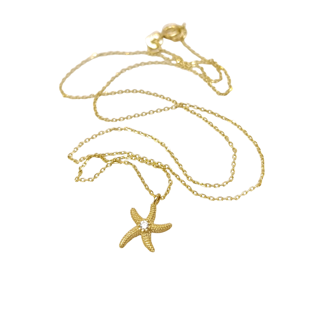 Deniz Yıldızı Kolye 14 Ayar Altın  HD VİDEOLU