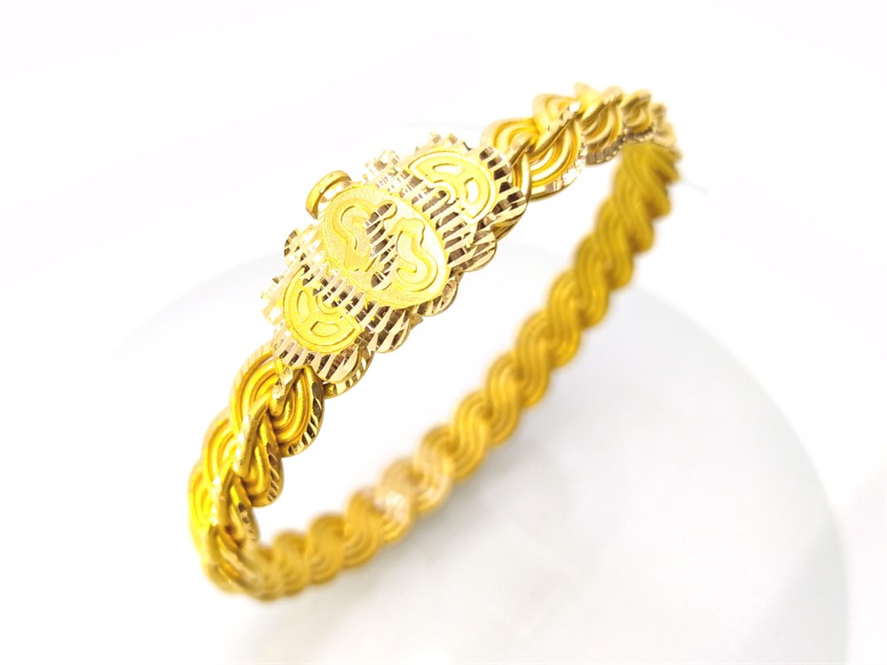 Elmas Kelepçe Bilezik 22 Ayar Altın