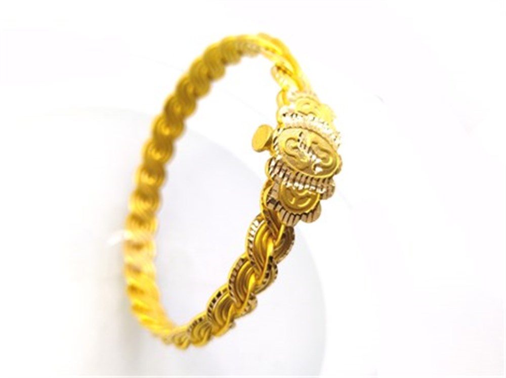 Elmas Kelepçe Bilezik 22 Ayar Altın