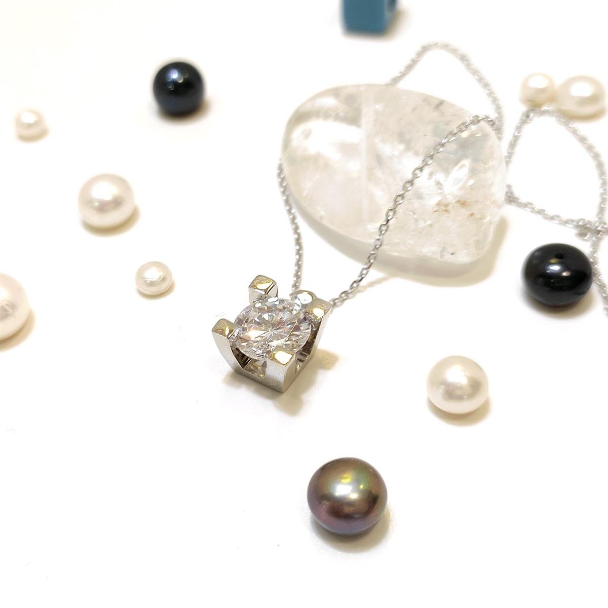 Extra Büyük Tek Taş Kolye 14 Ayar Altın  HD VİDEOLU