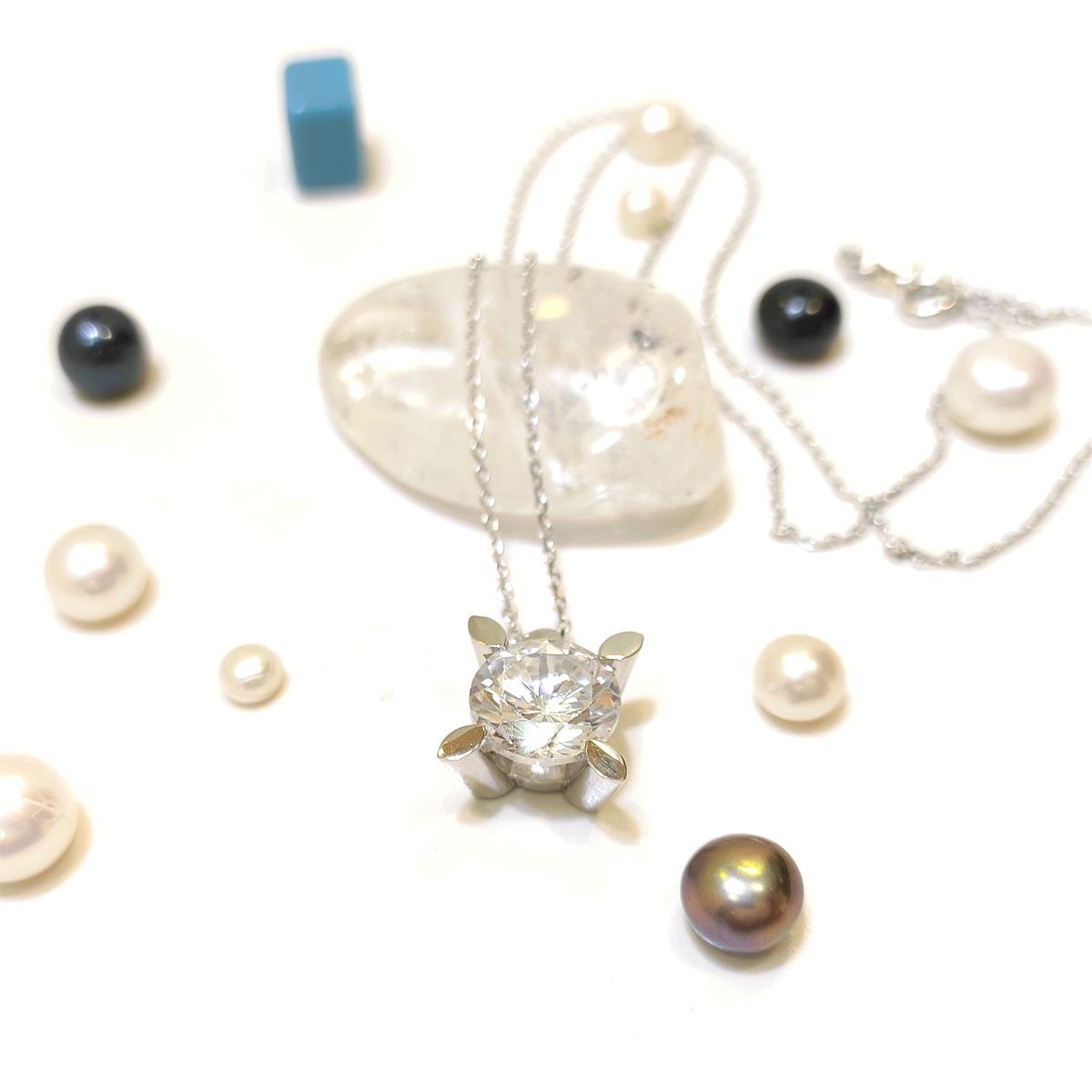 Extra Büyük Tek Taş Kolye 14 Ayar Altın  HD VİDEOLU