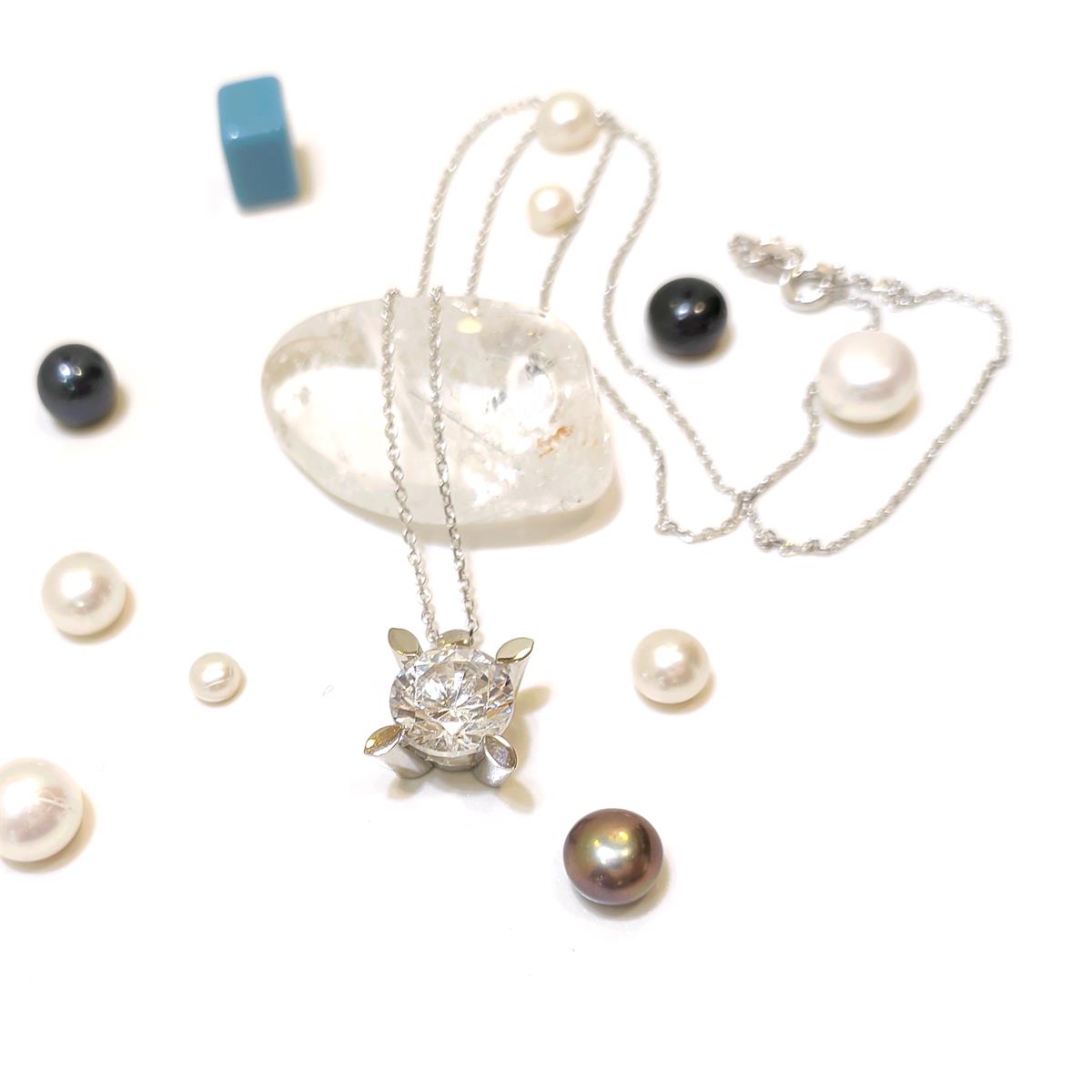 Extra Büyük Tek Taş Kolye 14 Ayar Altın  HD VİDEOLU