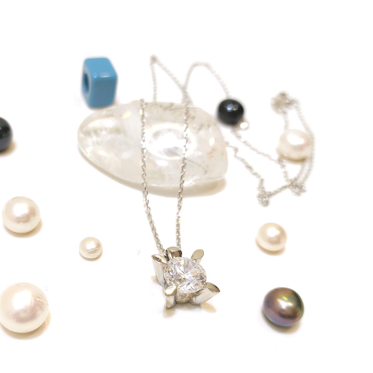 Extra Büyük Tek Taş Kolye 14 Ayar Altın  HD VİDEOLU