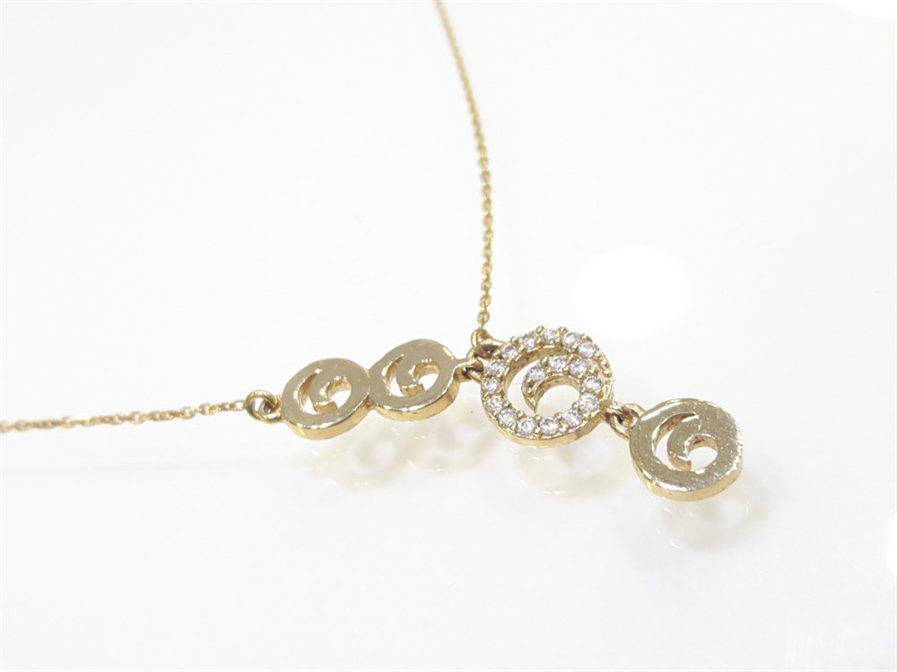 Girdap Lava Kolye 14 Ayar Altın