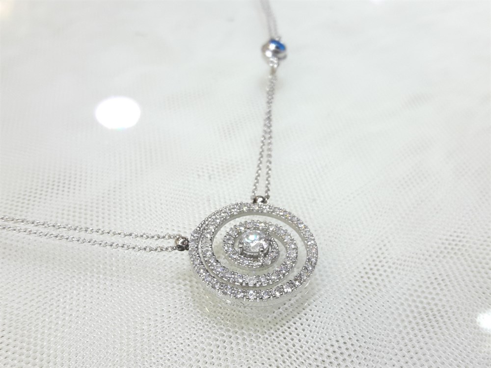 Göz Boncuklu Girdap Lava Kolye 14 Ayar altın