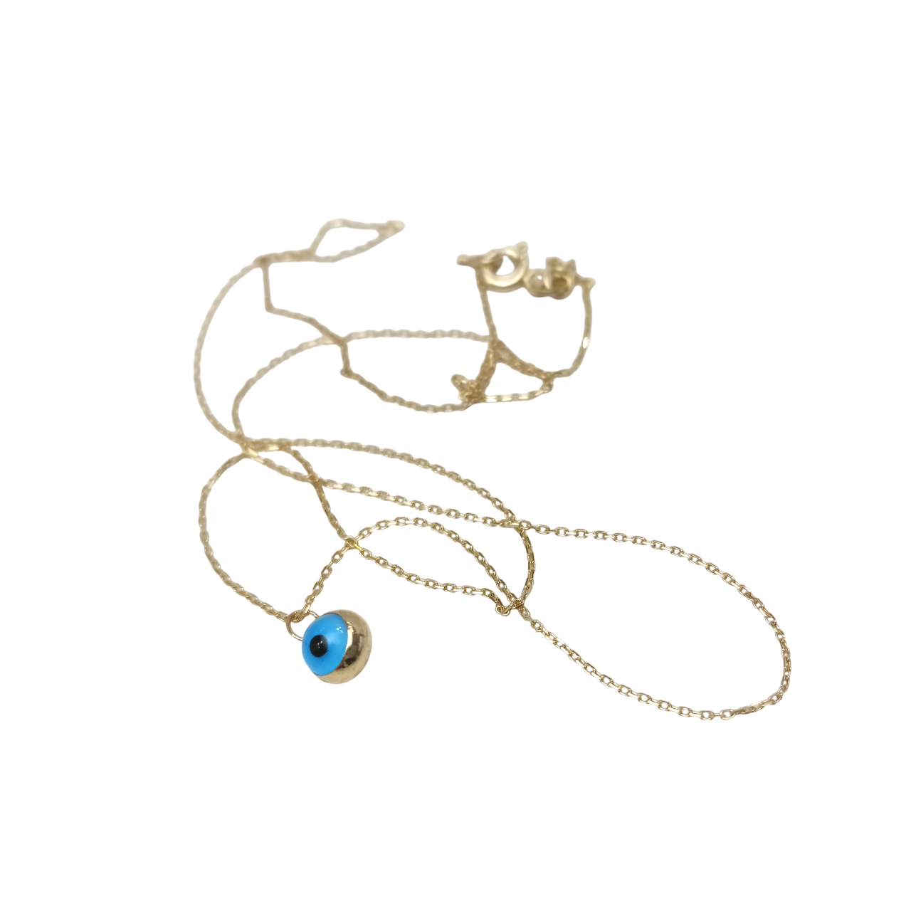 Göz Boncuklu Kolye 14 Ayar Altın HD VİDEOLU