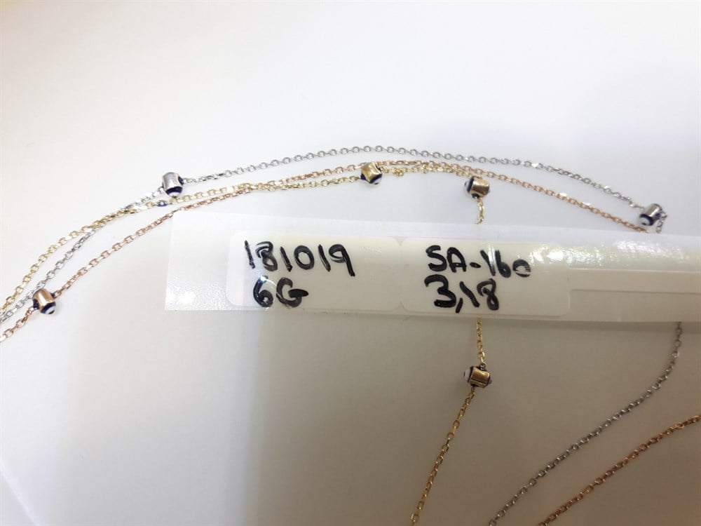 Gözboncuklu Kolye 14 Ayar Altın