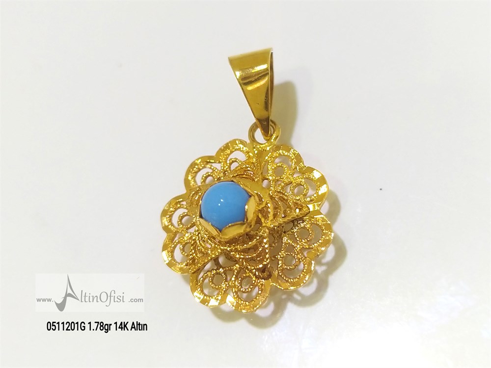 Gül Kolye 14 Ayar Altın