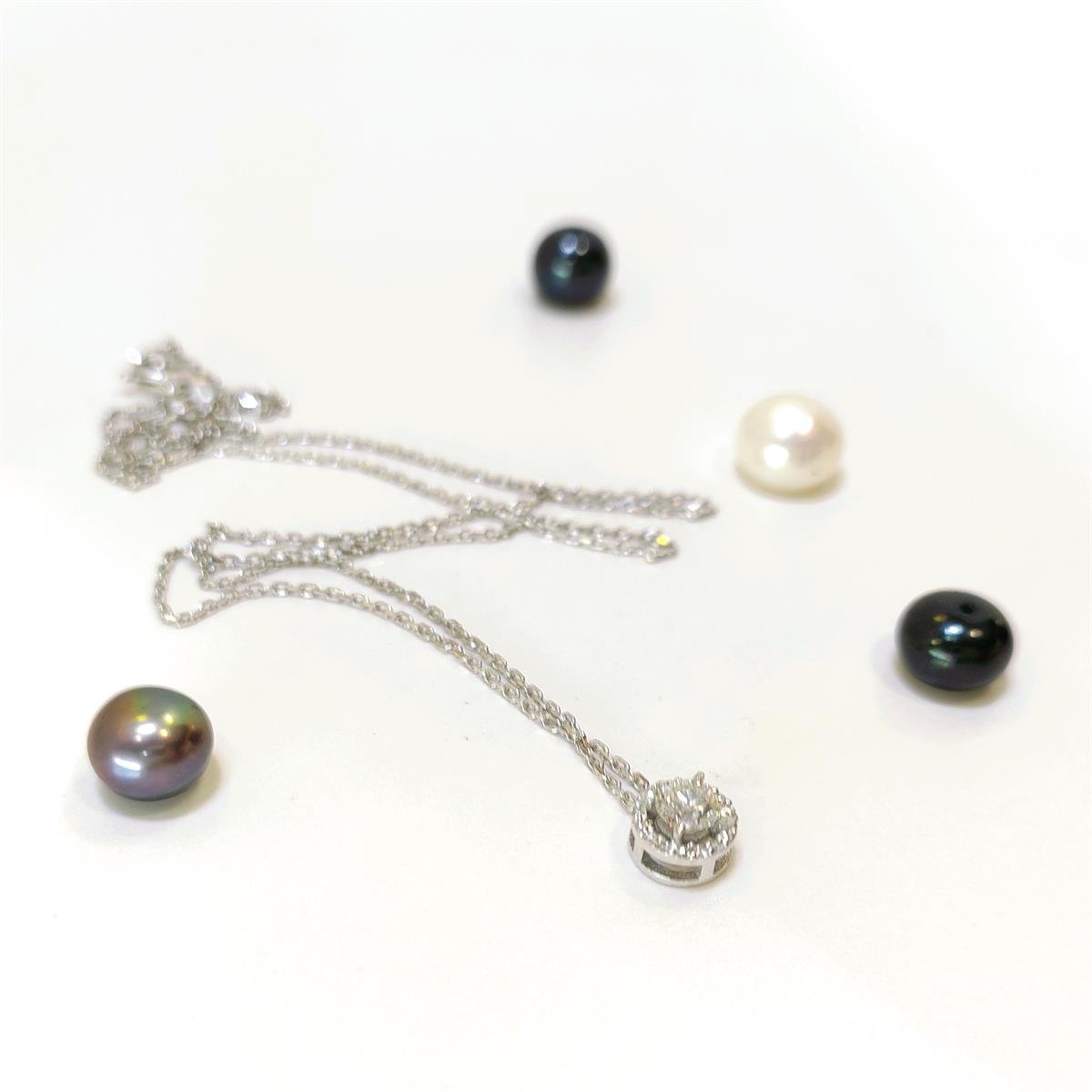 Halo Tek Taş Pırlanta Taşlı Kolye 14 Ayar Altın HD VİDEOLU