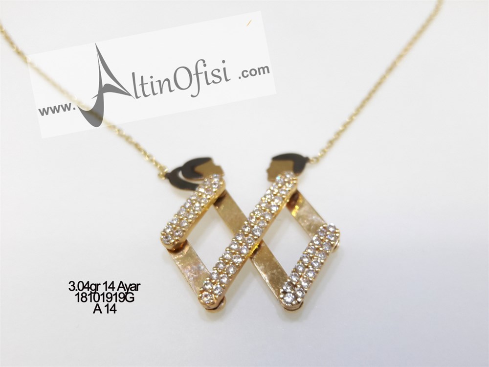 Hareketli Kukla Kolye 14 Ayar Altın