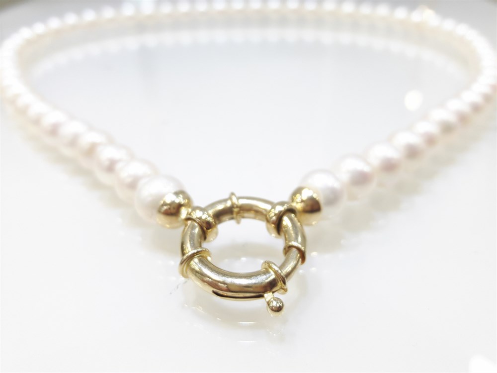 İnci Kolye 14 Ayar Altın