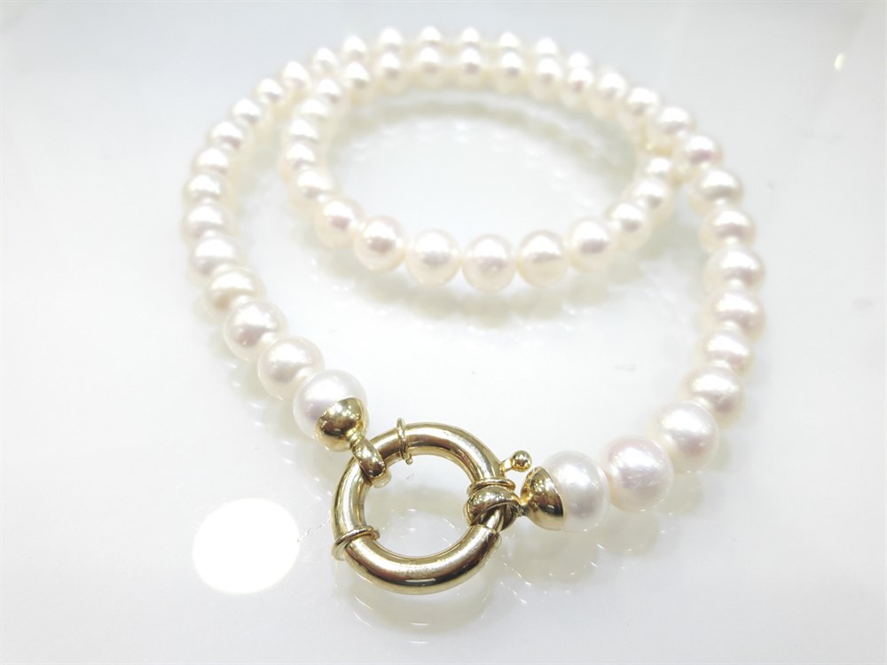 İnci Kolye 14 Ayar Altın