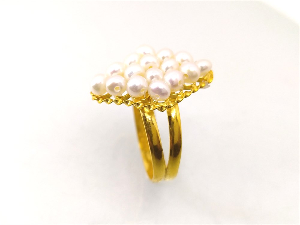 İnci Yüzük 22 Ayar Altın