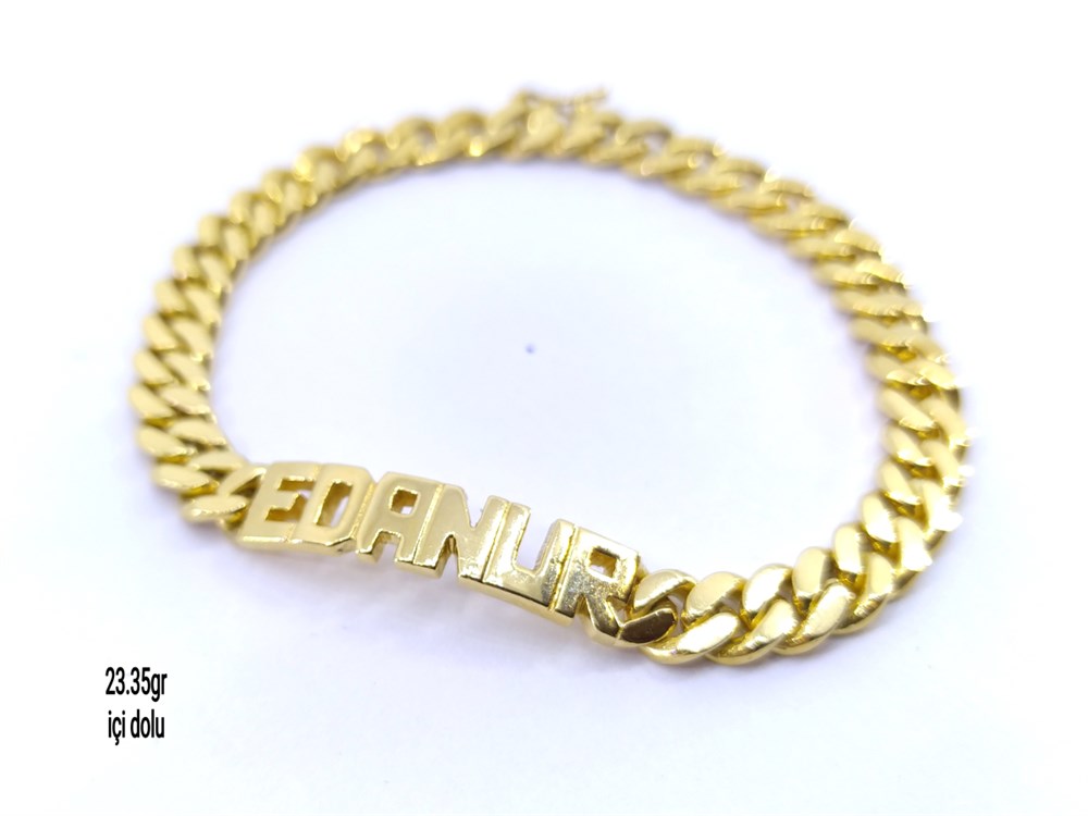 İsim Zincir Künye 14 Ayar Altın