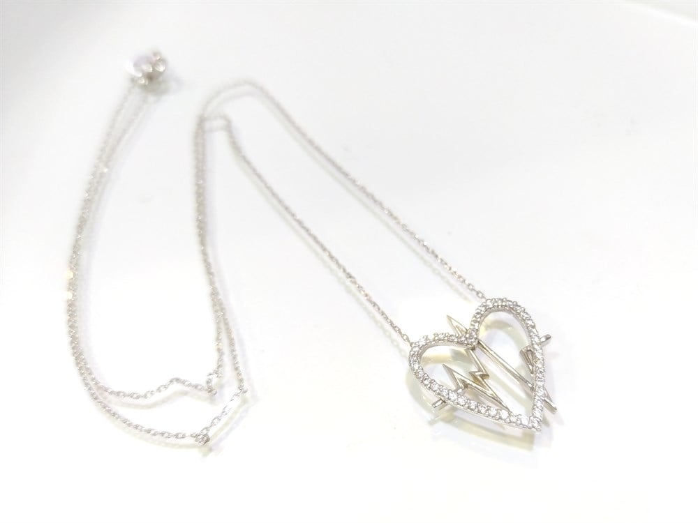 Kalp Atışı Kolye 14 AyAr Altın