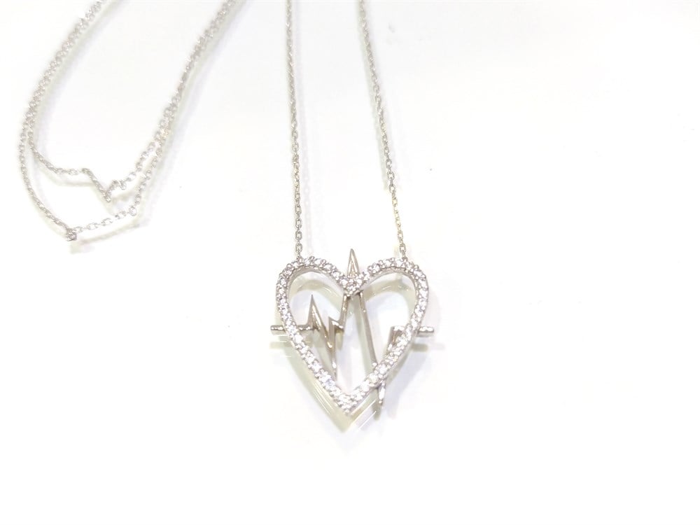 Kalp Atışı Kolye 14 AyAr Altın