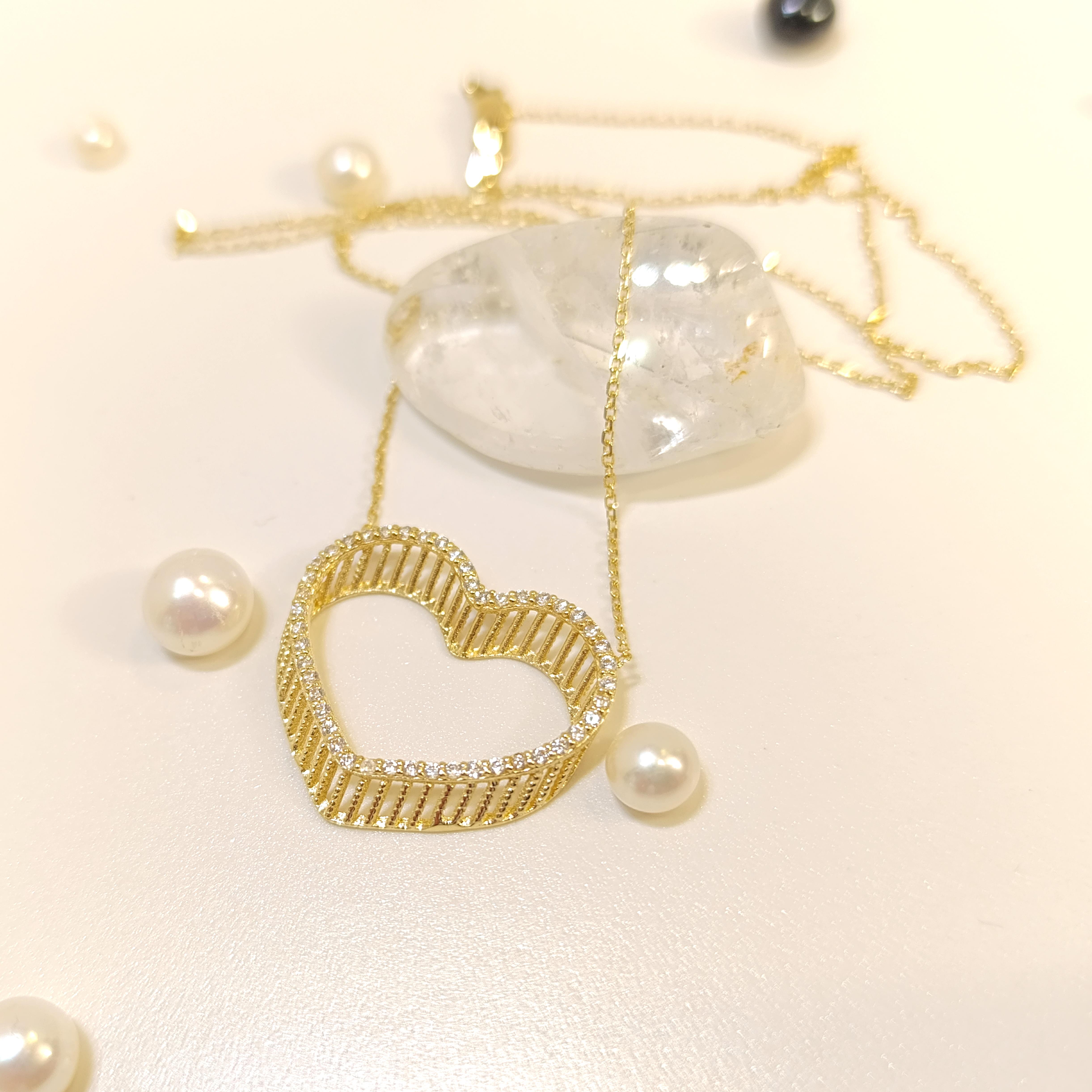 Kalp Kolye 14 Ayar  Altın