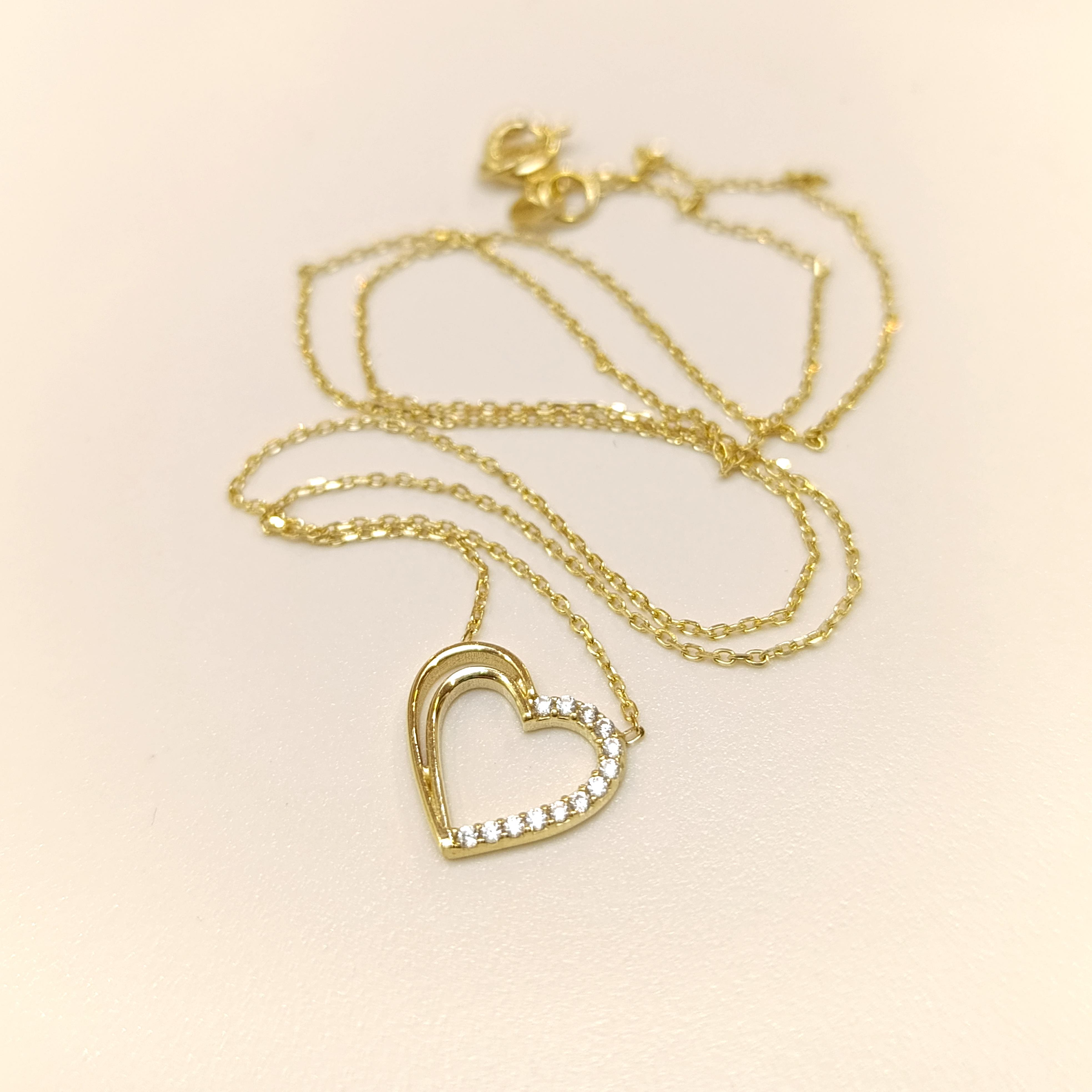 Kalp Kolye 14 Ayar Altın HD VİDEOLU