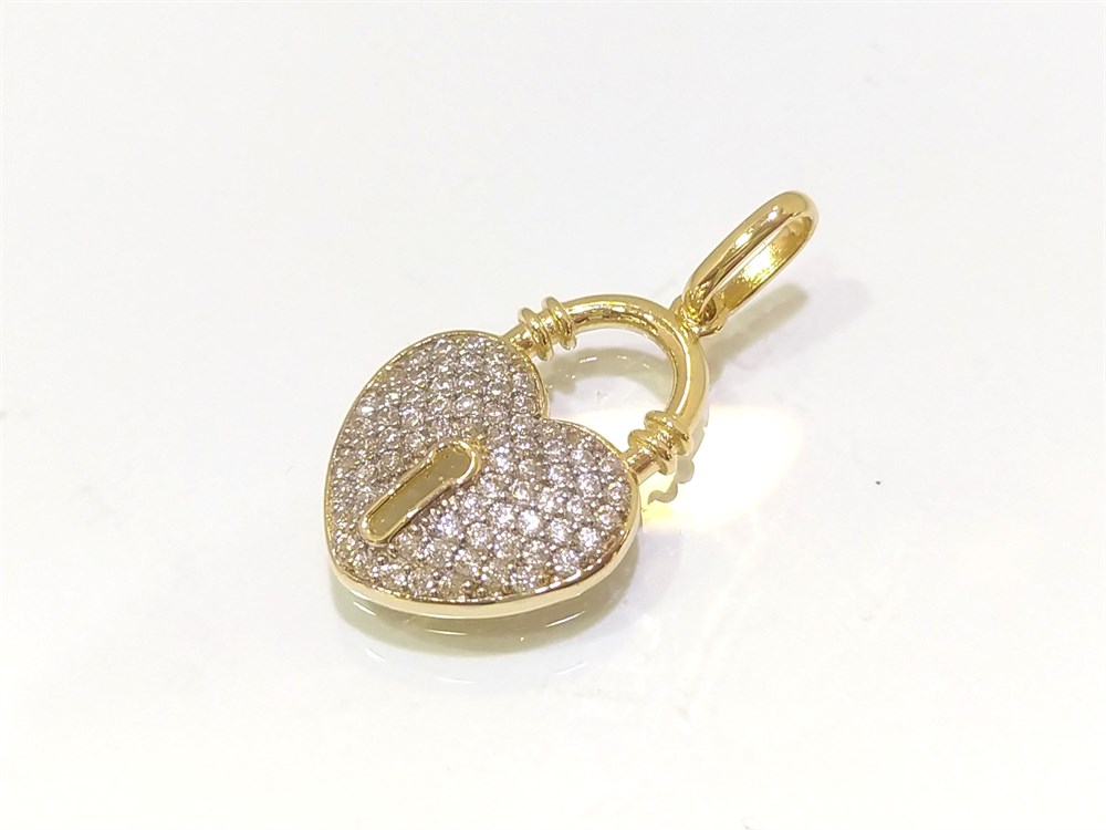 Kalpli Asma Kilit Kolye Ucu 14 Ayar Altın