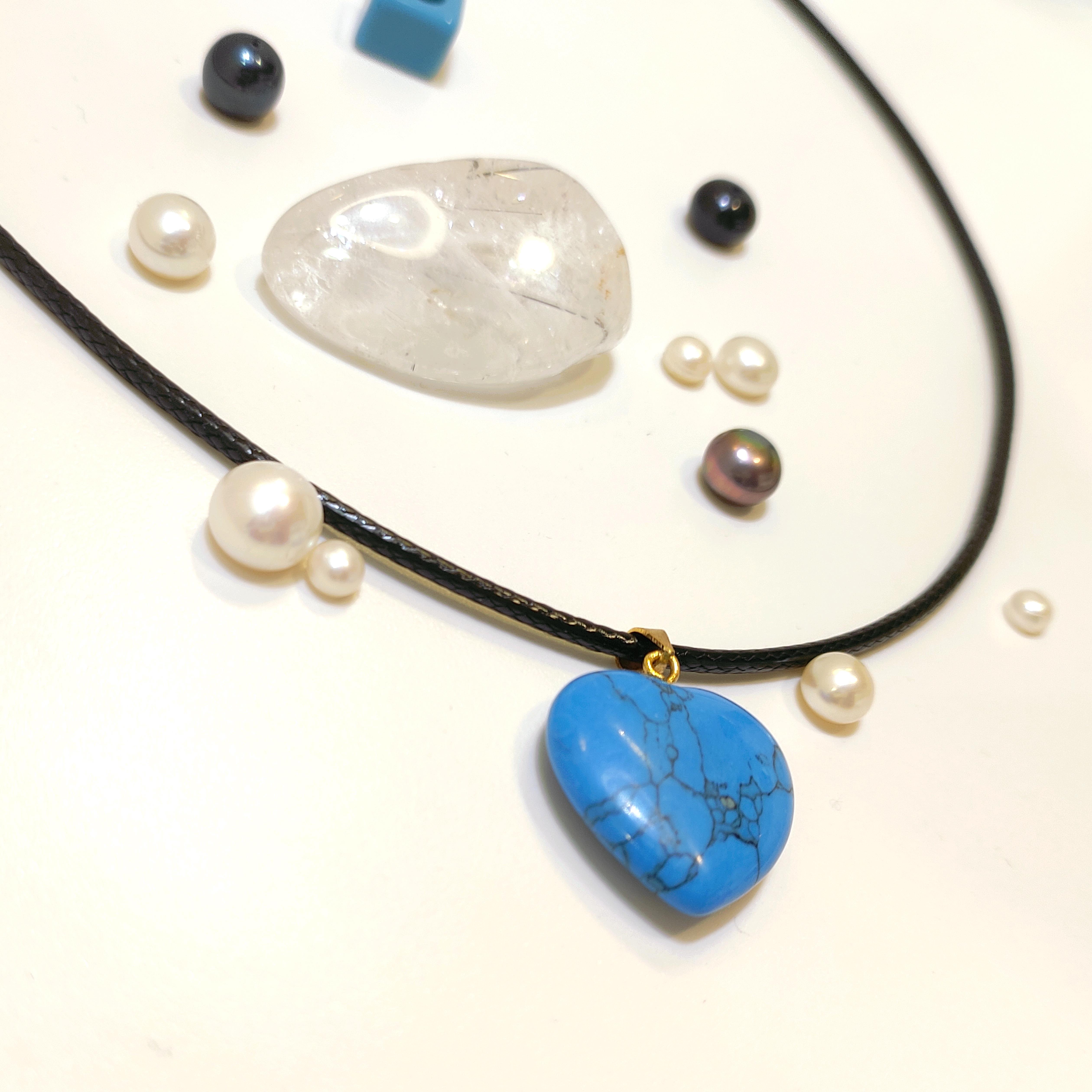 Kalpli Firuze Turkuaz Kolye 14 Ayar Altın  HD VİDEOLU