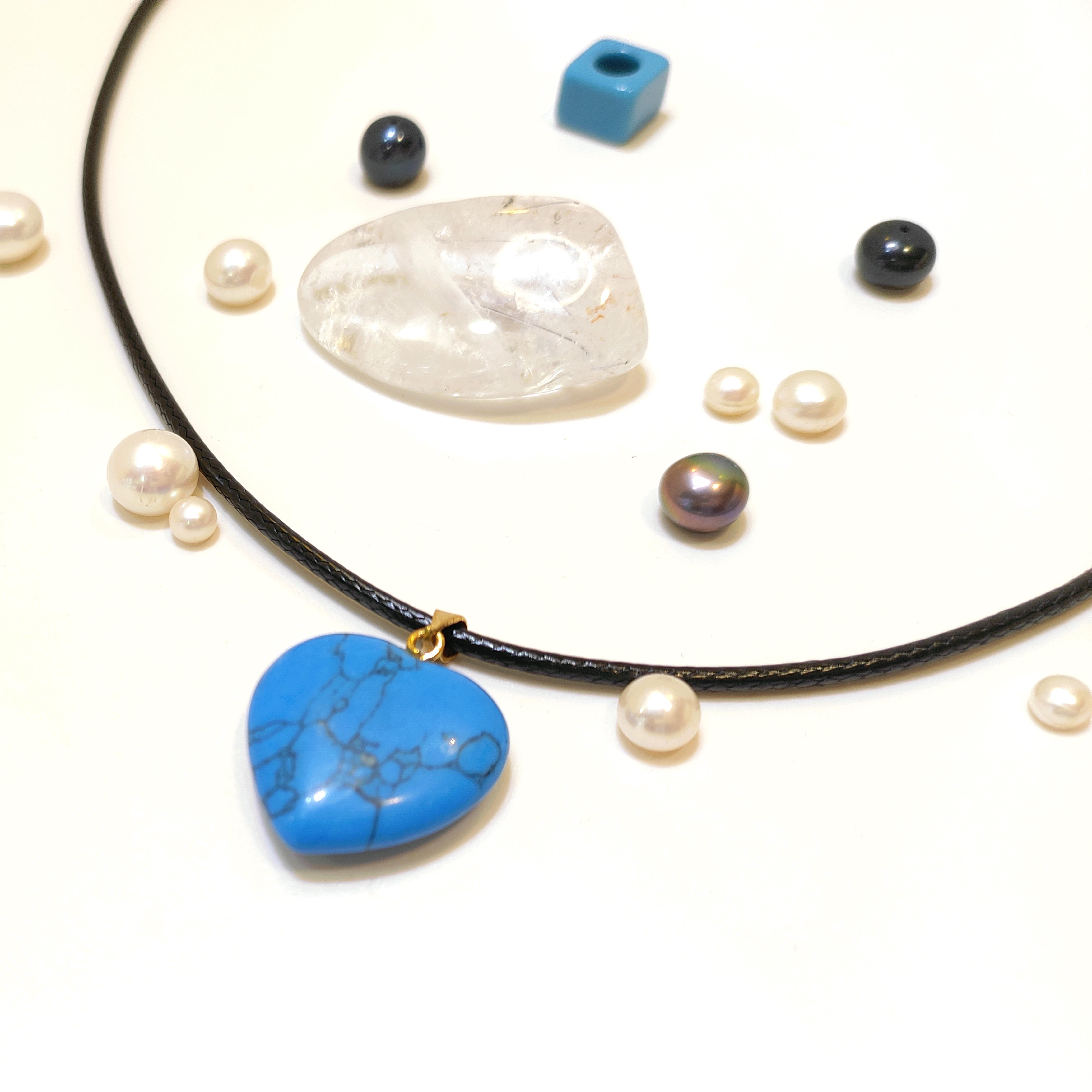 Kalpli Firuze Turkuaz Kolye 14 Ayar Altın  HD VİDEOLU