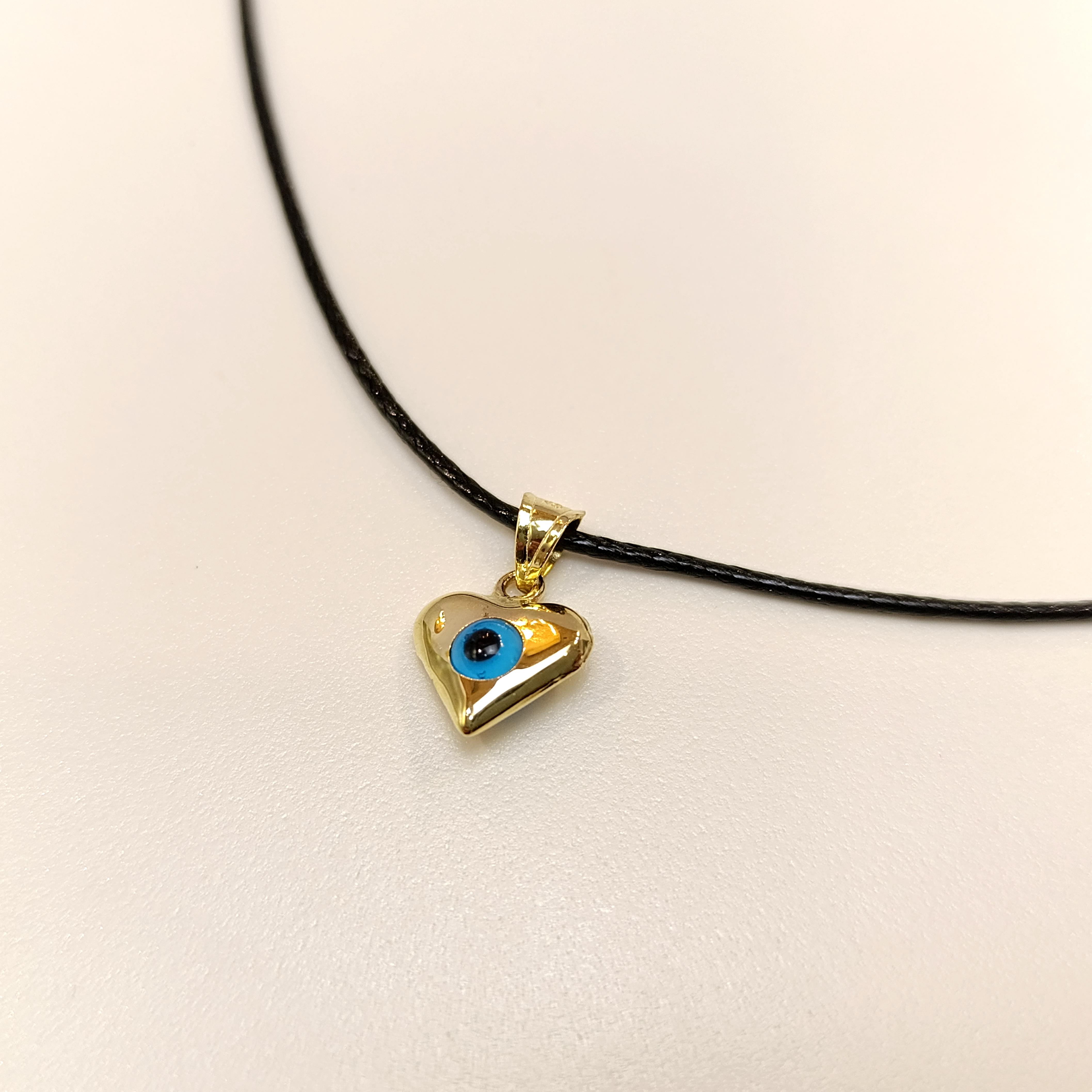 Kalpli Göz Boncuğu Kolye 14 Ayar Altın HD VİDEOLU