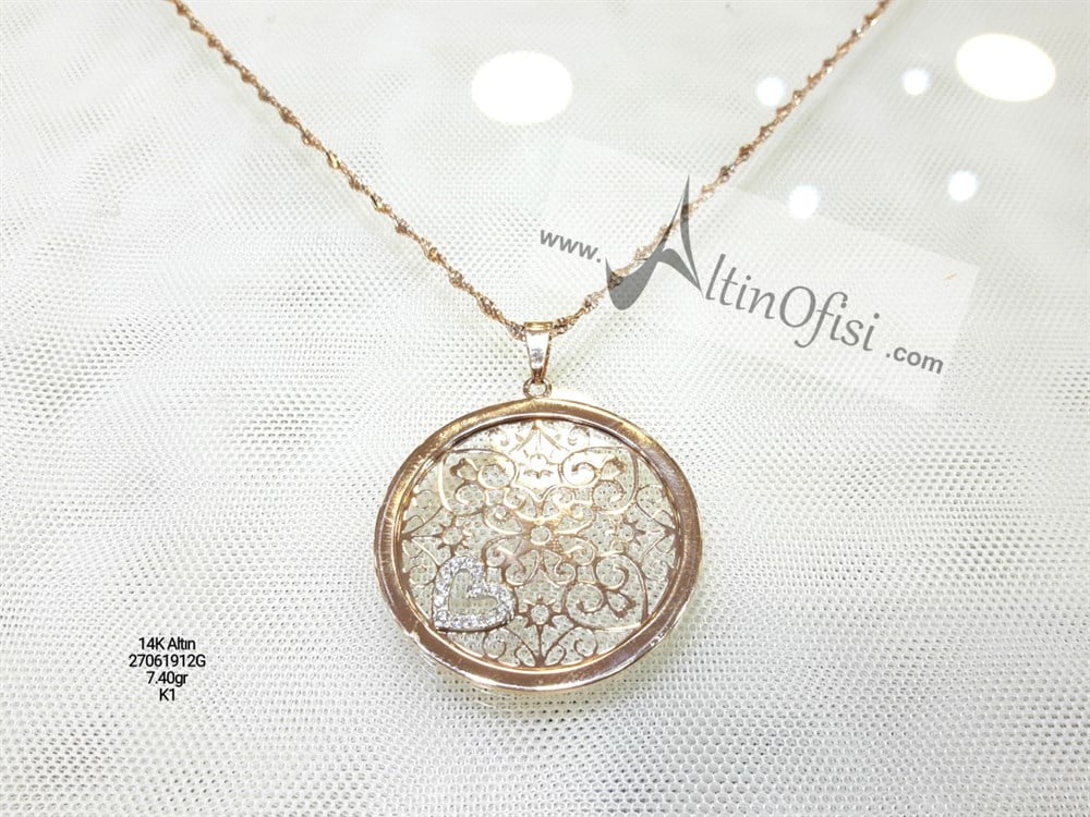 Kalpli Kolye 14 ve 22  Ayar Altın