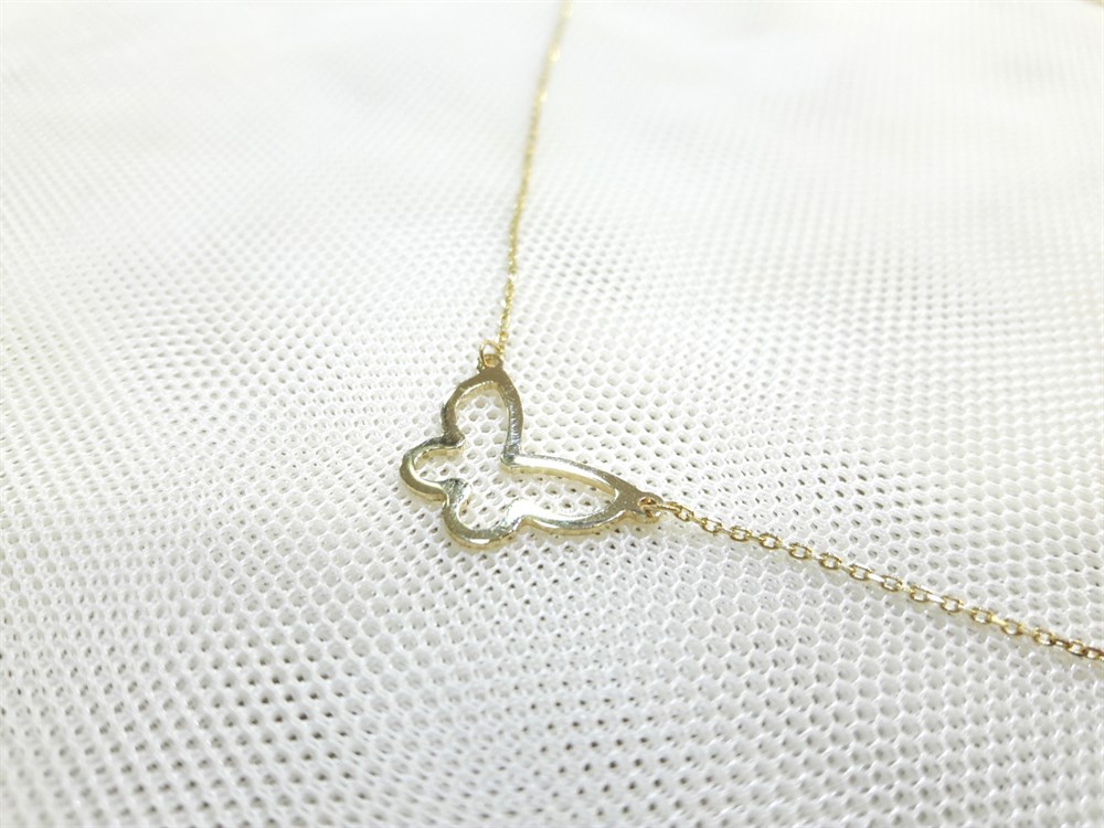 Kelebek Kolye 14 Ayar Altın