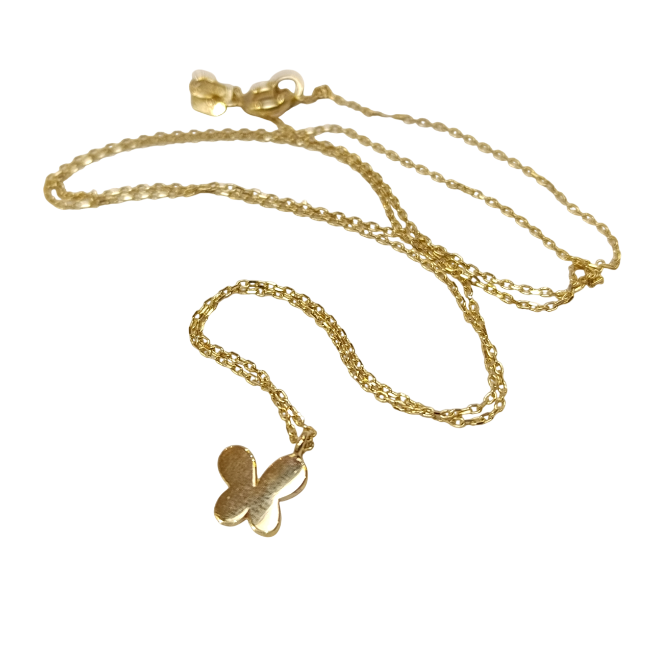 Kelebek Kolye 14 Ayar Altın  HD VİDEOLU