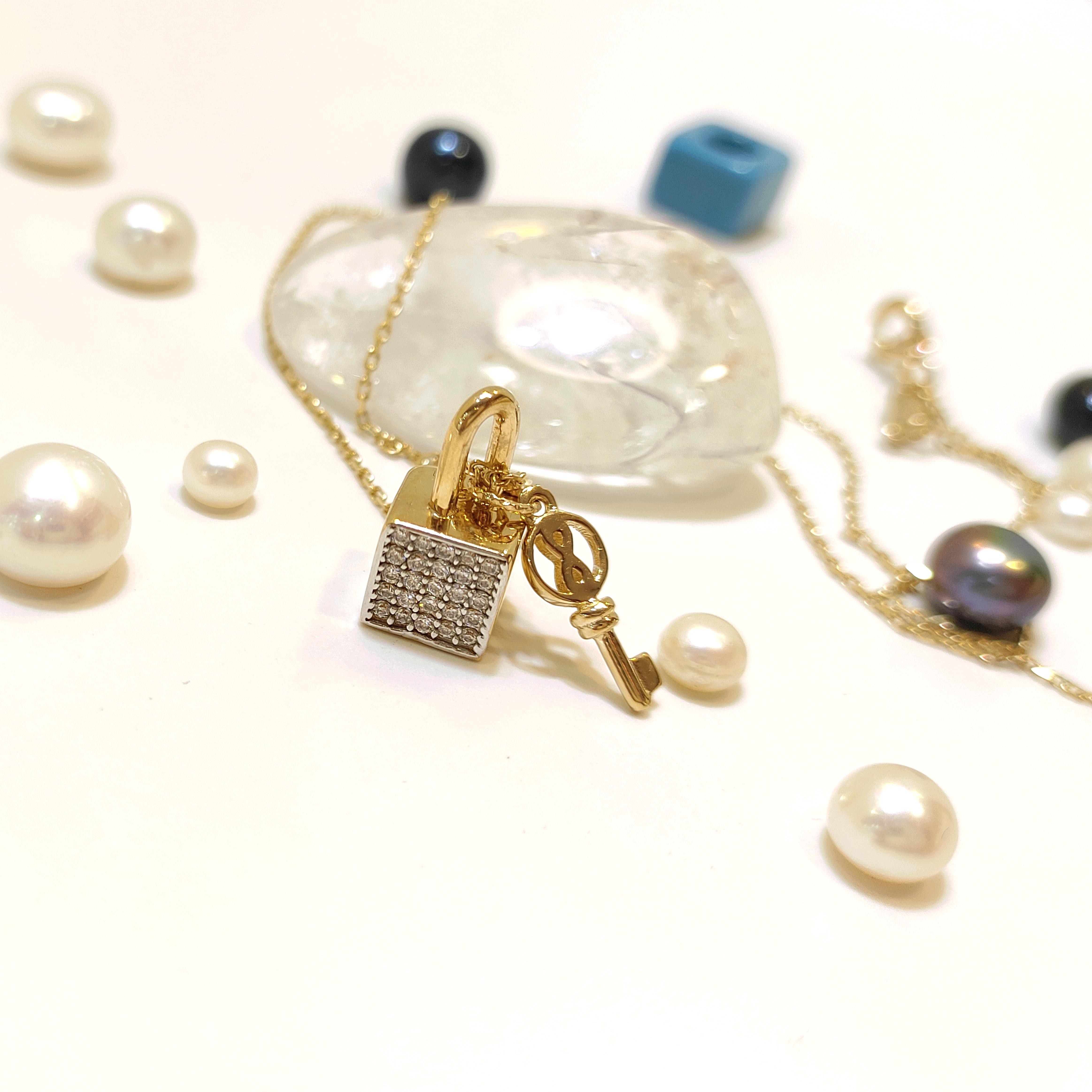 Kutu ve Anahtar Kolye 14 Ayar Altın  HD VİDEOLU