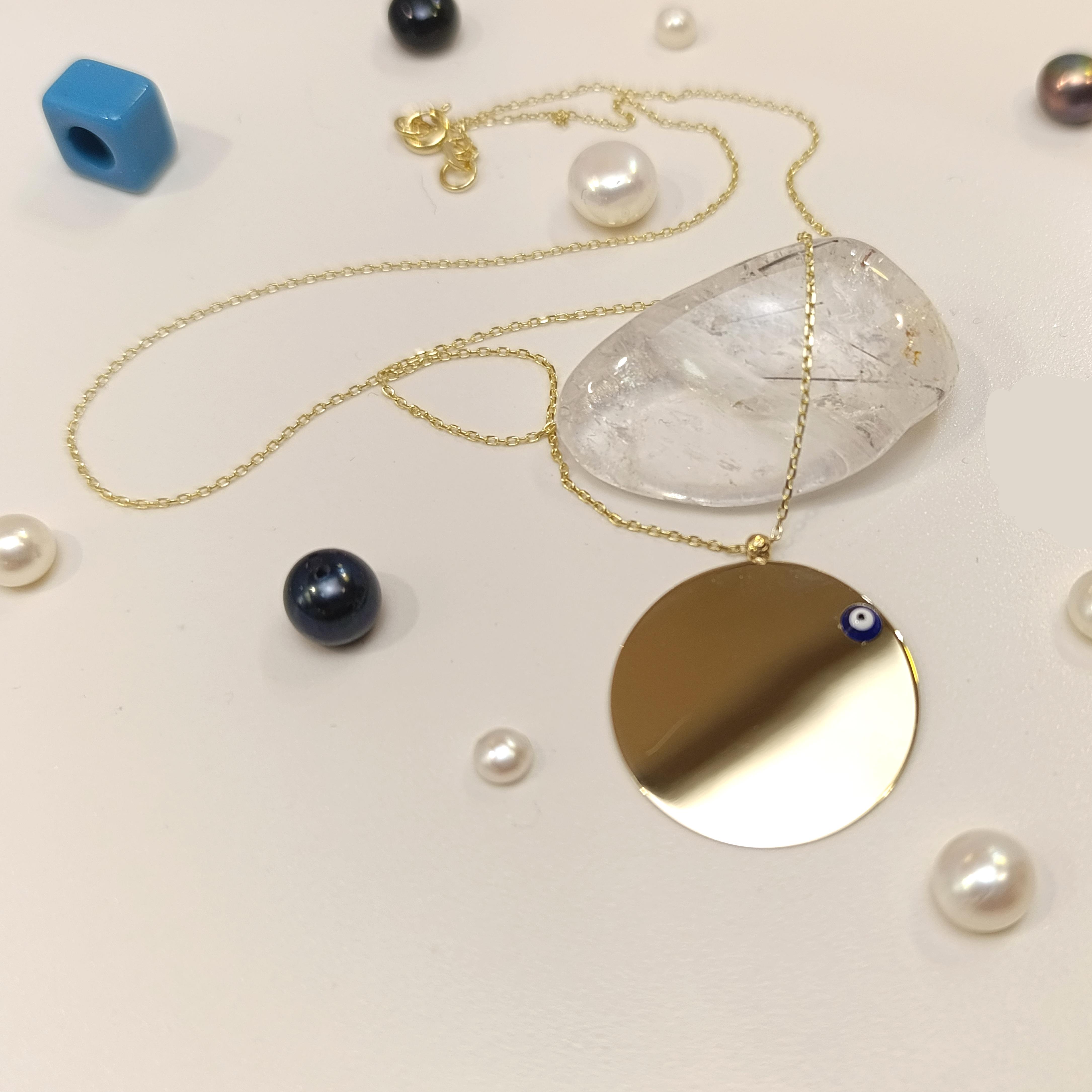 Levha Kolye 14 Ayar Altın HD VİDEOLU