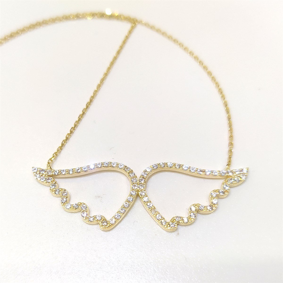 Melek Kanadı Kolye 14 Ayar Altın 