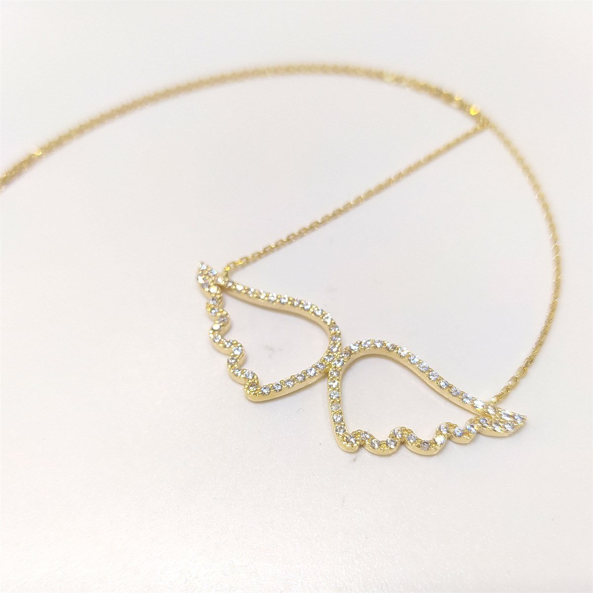 Melek Kanadı Kolye 14 Ayar Altın 