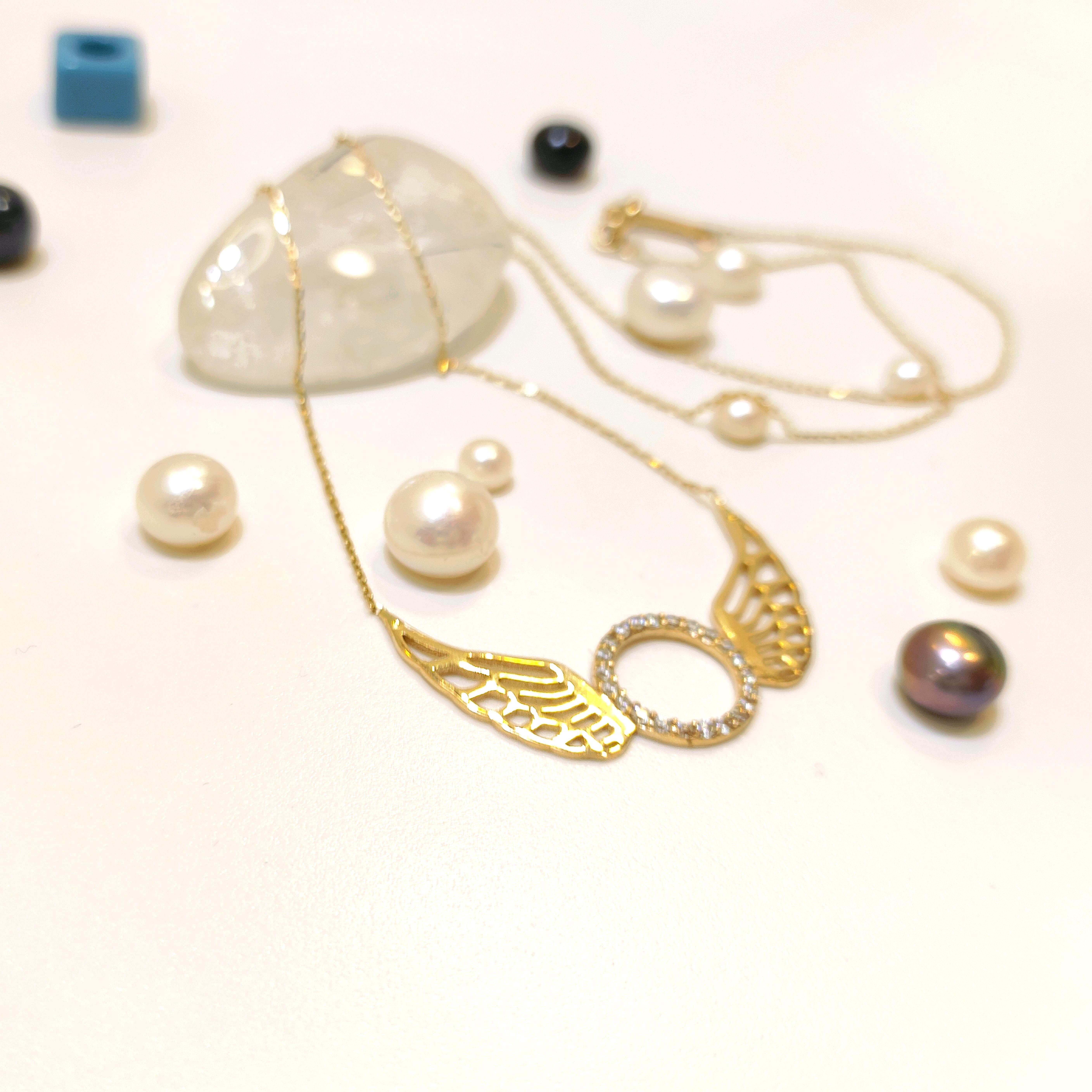 Melek Kanadı Kolye 14 Ayar Altın  HD VİDEOLU