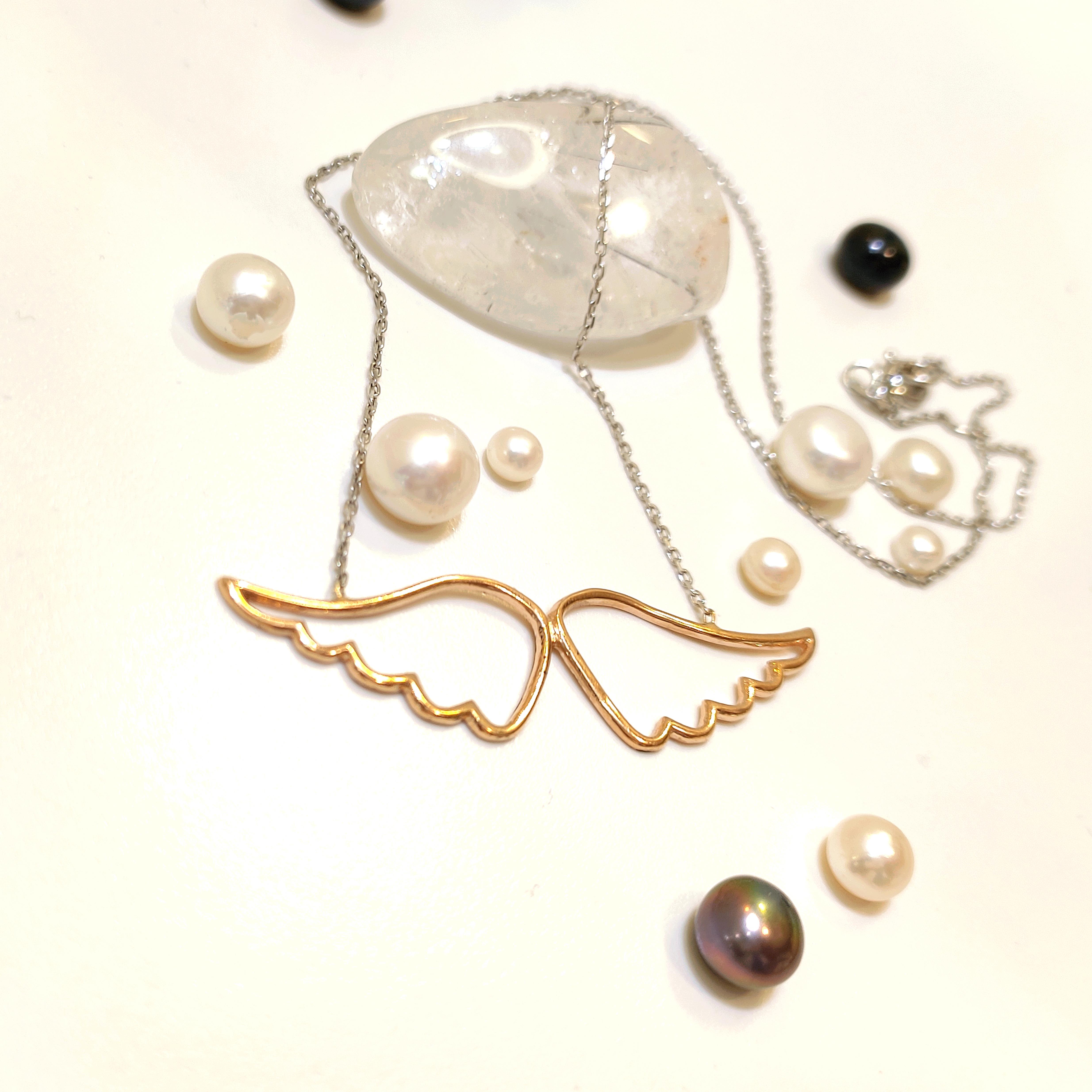 Melek Kanadı Kolye 14 Ayar Altın  HD VİDEOLU