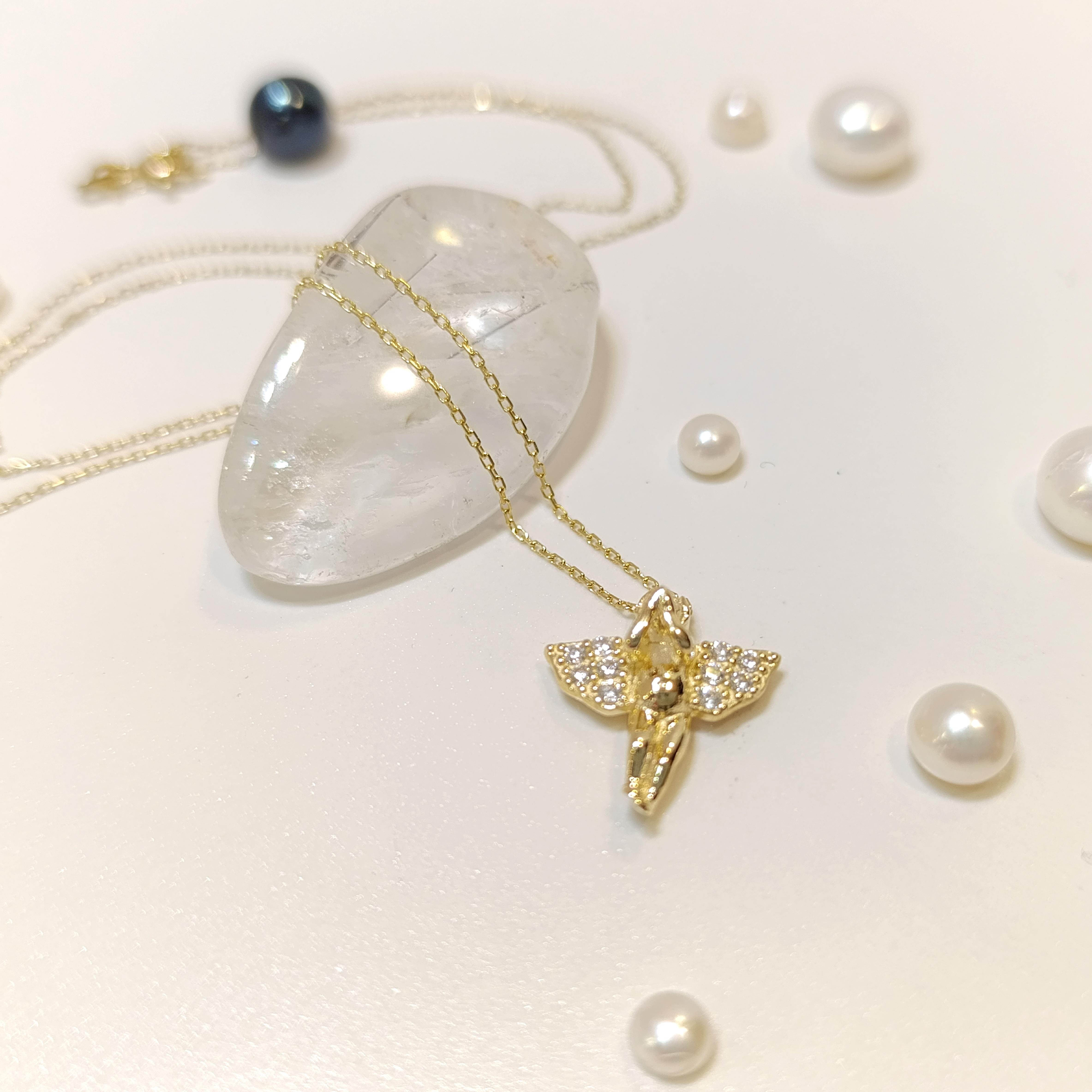 Melek Kolye 14 Ayar  Altın HD VİDEOLU