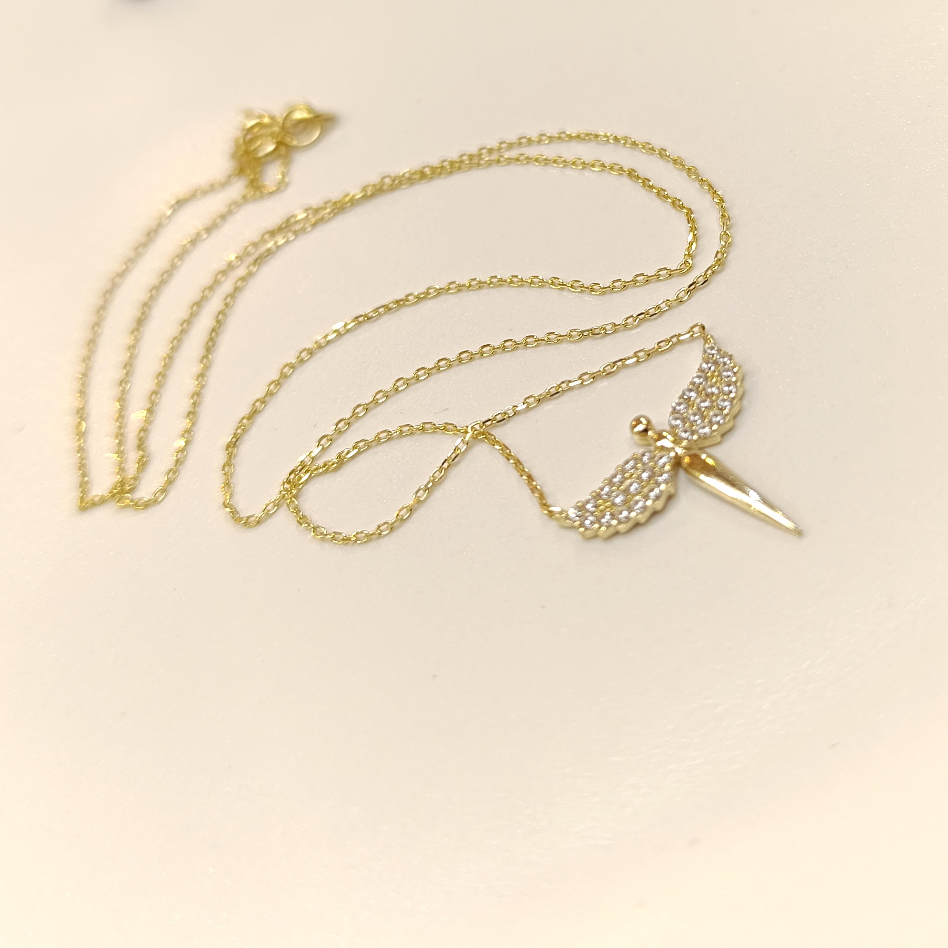 Mikail'in kılıcı Melek Kolye 14 Ayar Altın  HD VİDEOLU