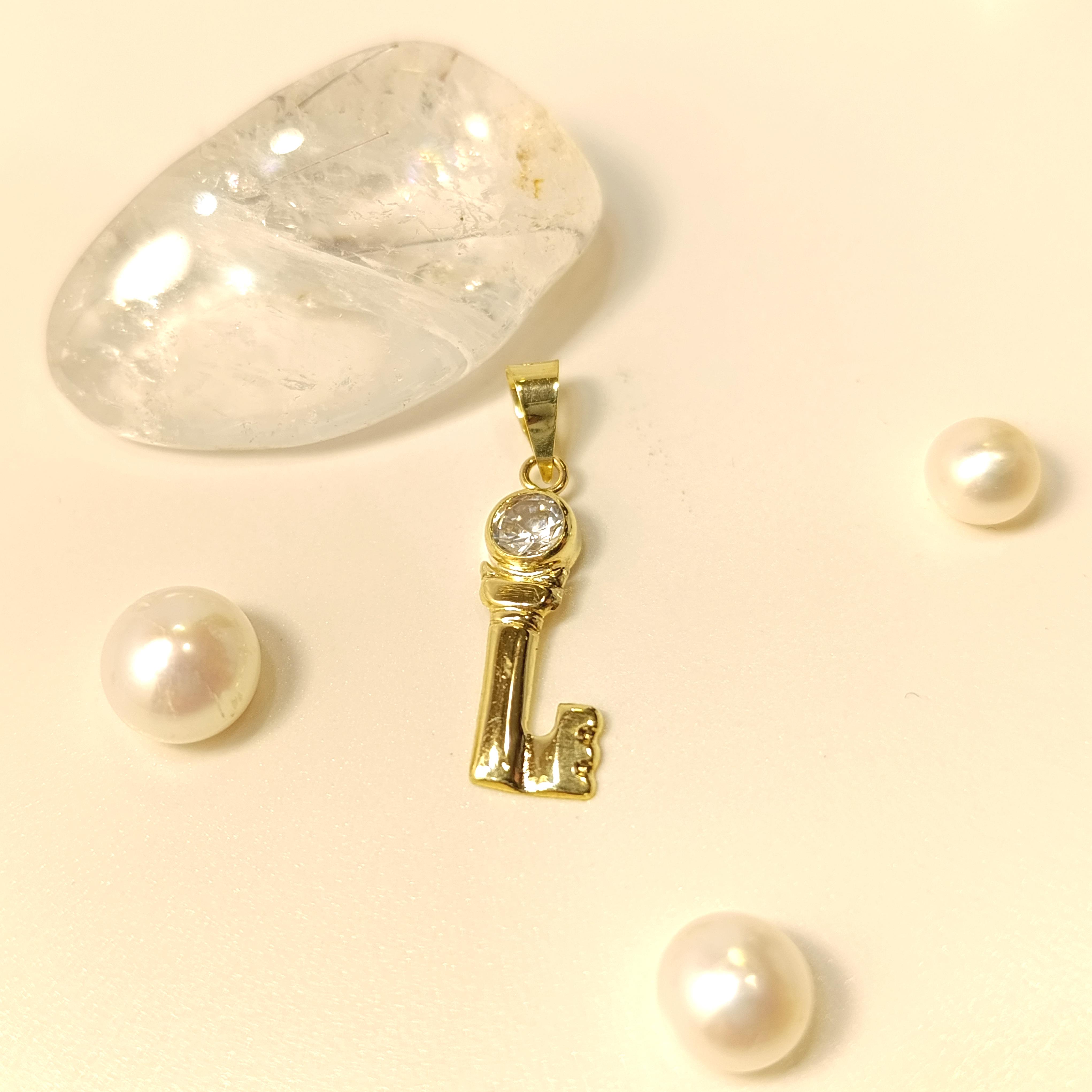 Mini Anahtar Kolye 14 Ayar  Altın HD VİDEOLU