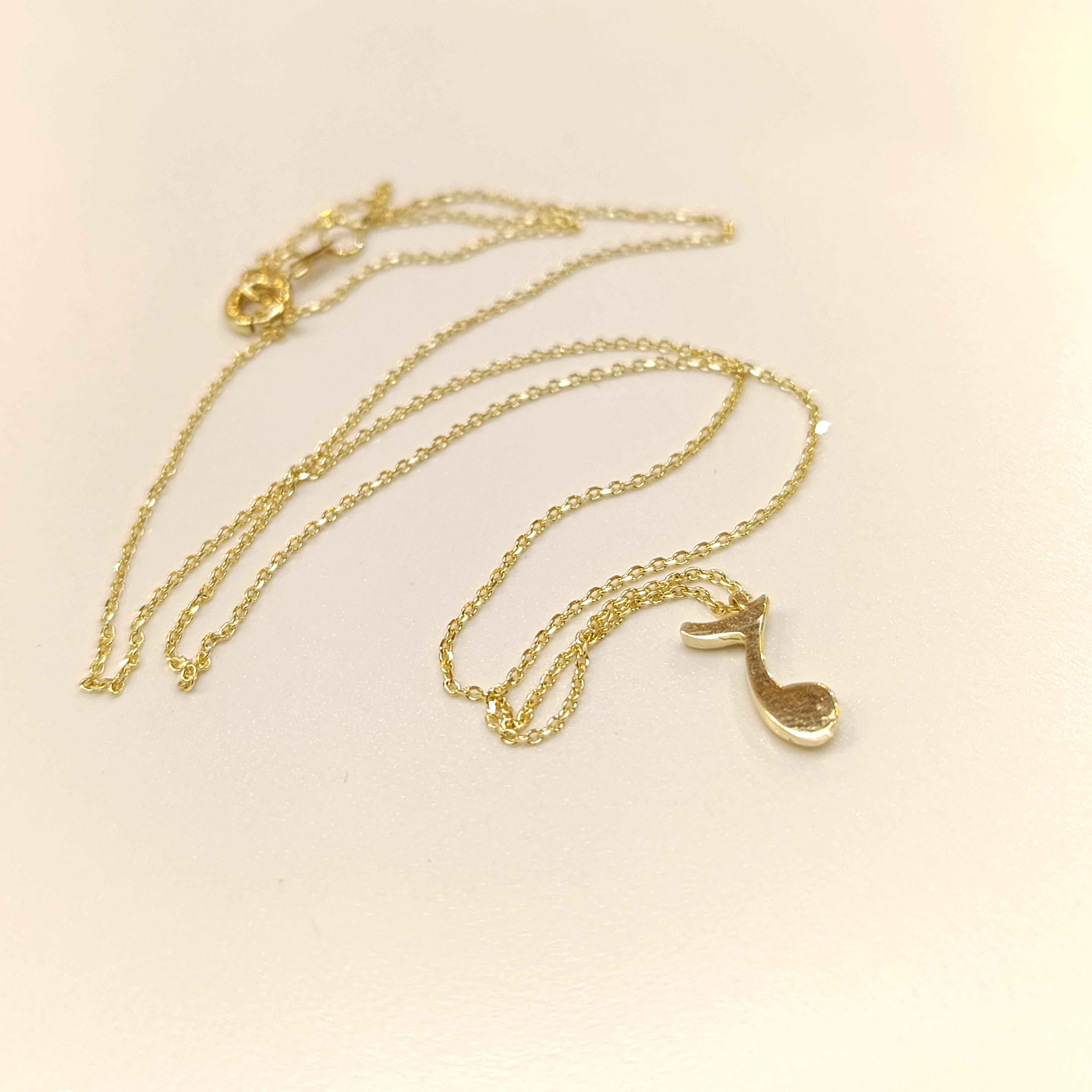 Nota Kolye 14 Ayar Altın HD VİDEOLU