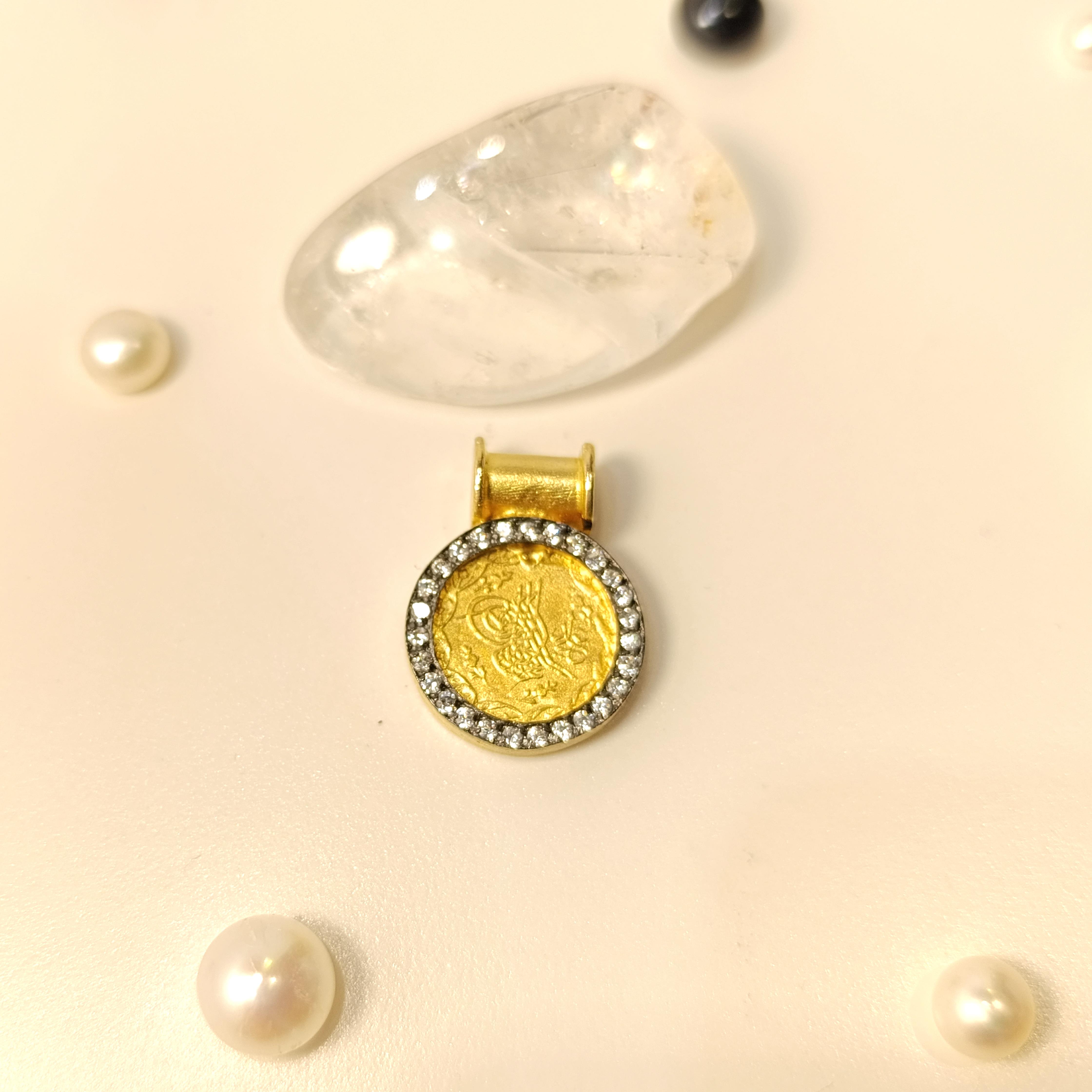 Otantik Tuğralı Kolye 14 Ayar  Altın HD VİDEOLU