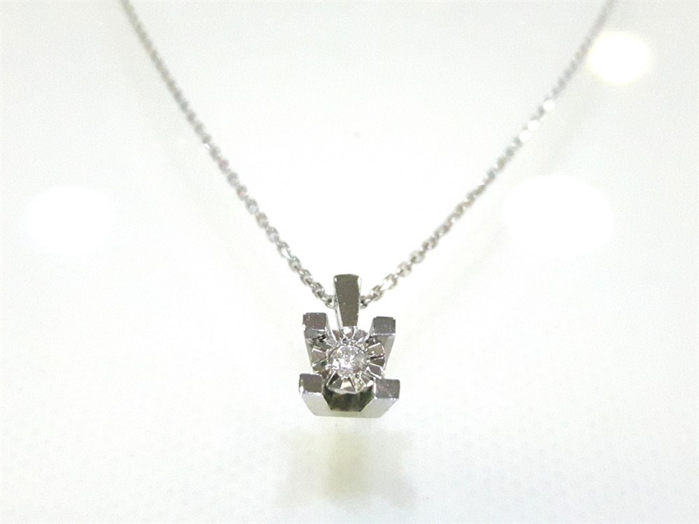 Pırlanta Taşlı Kolye 0,05ct F SI 2,56gr 14K Altın