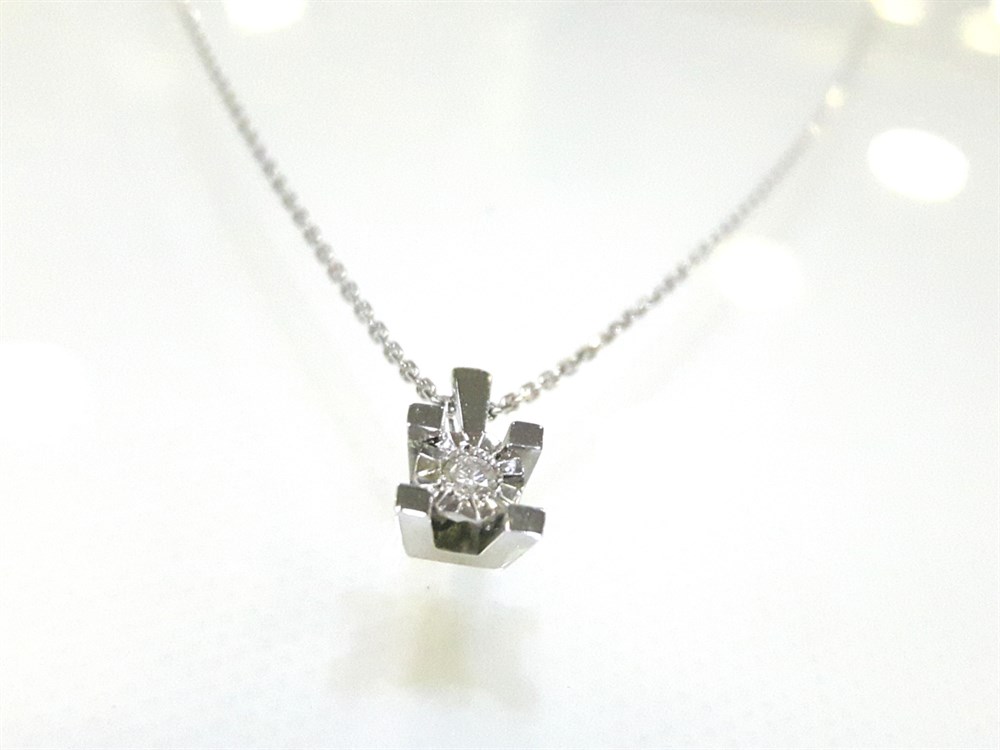 Pırlanta Taşlı Kolye 0,05ct F SI 2,56gr 14K Altın